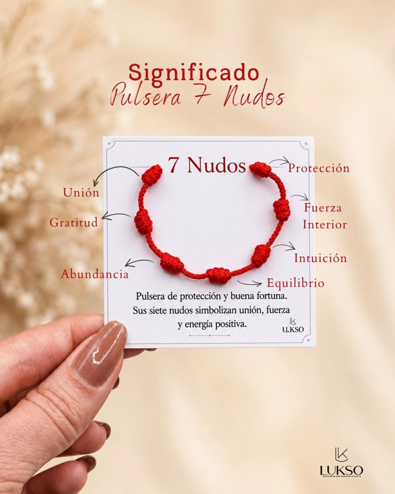 PULSERA HILO ROJO 7 NUDOS PROTECCION ENERGIA POSITIVA - 3