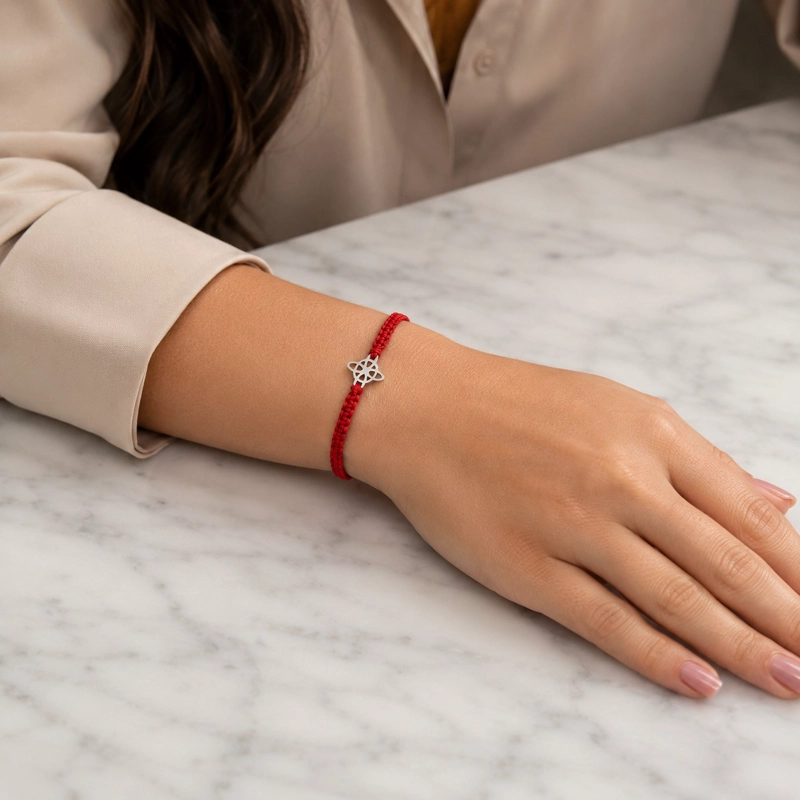 PULSERA HILO ROJO NUDO DE BRUJA UNISEX - 4