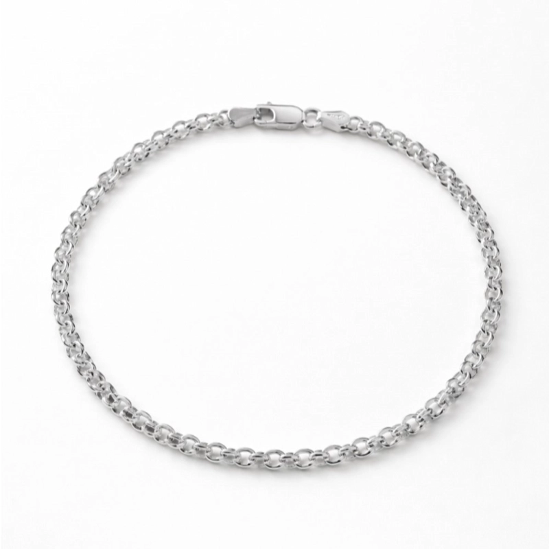 PULSERA HOMBRE ROLO 3MM PLATA 925