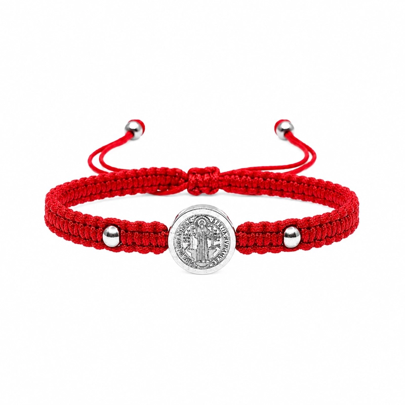PULSERA HILO ROJO BABY SAN BENITO ACERO INOXIDABLE