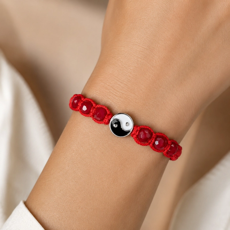PULSERA HILO ROJO YIN YANG - 2