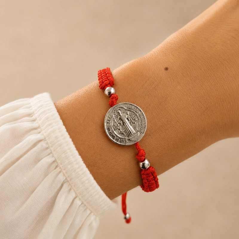 PULSERA HILO ROJO SAN BENITO PROTECCION UNISEX - 2