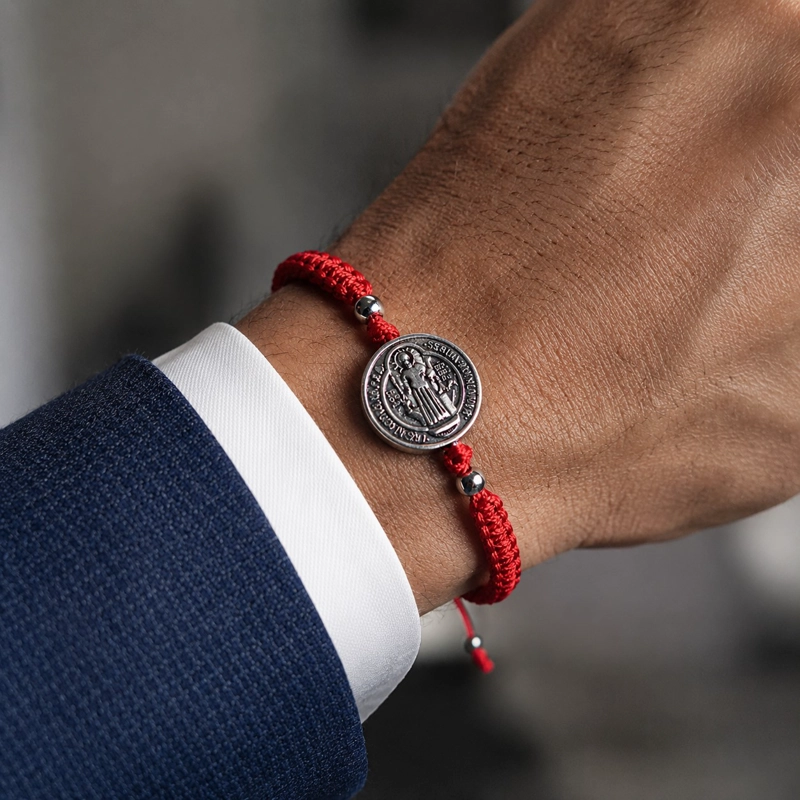 PULSERA HILO ROJO SAN BENITO PROTECCION UNISEX - 3