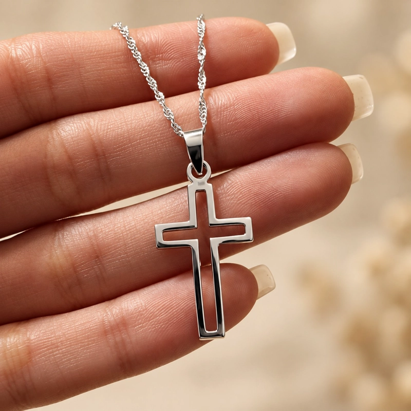 COLLAR CRUZ PLATA 925 UNISEX