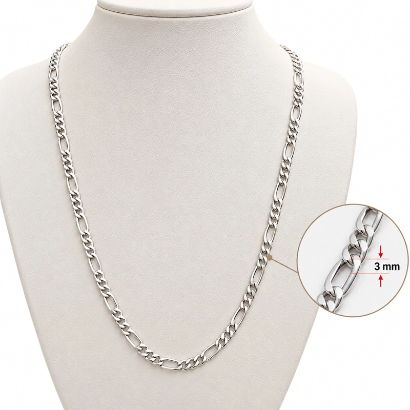 CADENA ESTILO CARTIER 3MM 50CM PLATA 925 UNISEX - 4