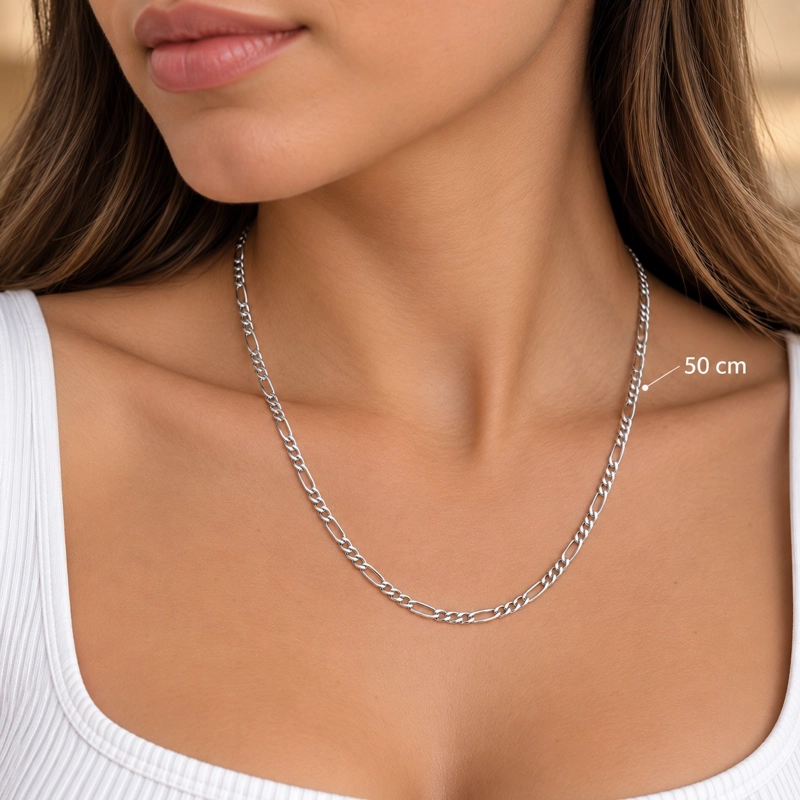 CADENA ESTILO CARTIER 3MM 50CM PLATA 925 UNISEX - 6
