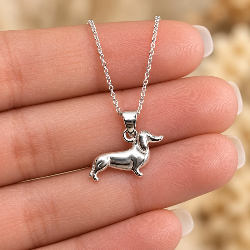COLLAR PERRITO SALCHICHA TIERNO PLATA 925 - 3