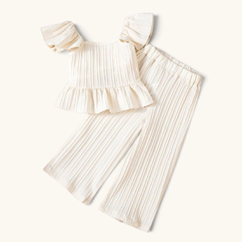 CONJUNTO DE TOP + PANTALON PARA NIÑAS PRIMAVERA VERANO - 1
