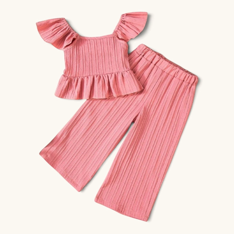 CONJUNTO DE TOP + PANTALON PARA NIÑAS PRIMAVERA VERANO - 1
