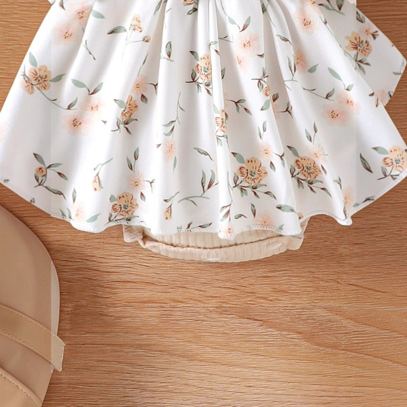 CONJUNTO DE BODY VESTIDO MANGA LARGA + DIADEMA PARA NIÑAS PRIMAVERA VERANO - 3