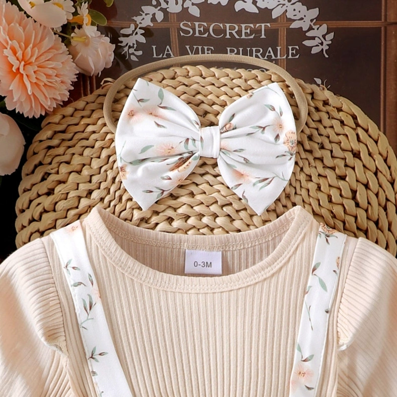 CONJUNTO DE BODY VESTIDO MANGA LARGA + DIADEMA PARA NIÑAS PRIMAVERA VERANO - 7