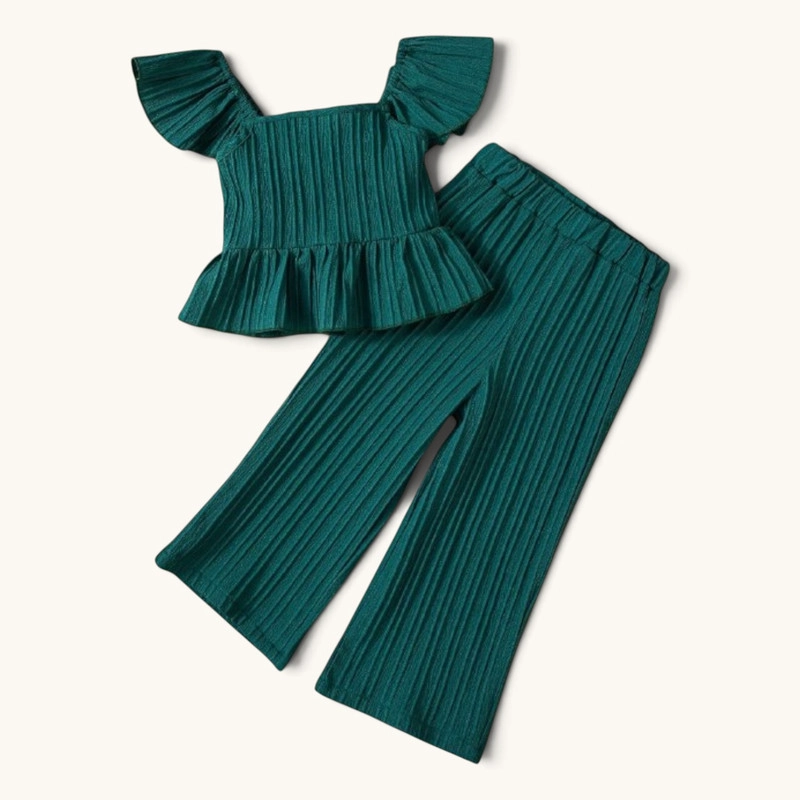 CONJUNTO DE TOP + PANTALON PARA NIÑAS PRIMAVERA VERANO - 1