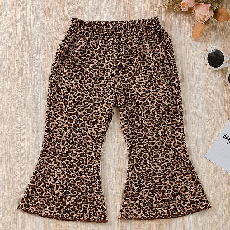 CONJUNTO DE TOP + PANTALON DE ANIMAL PRINT PARA NIÑAS PRIMAVERA VERANO - 3