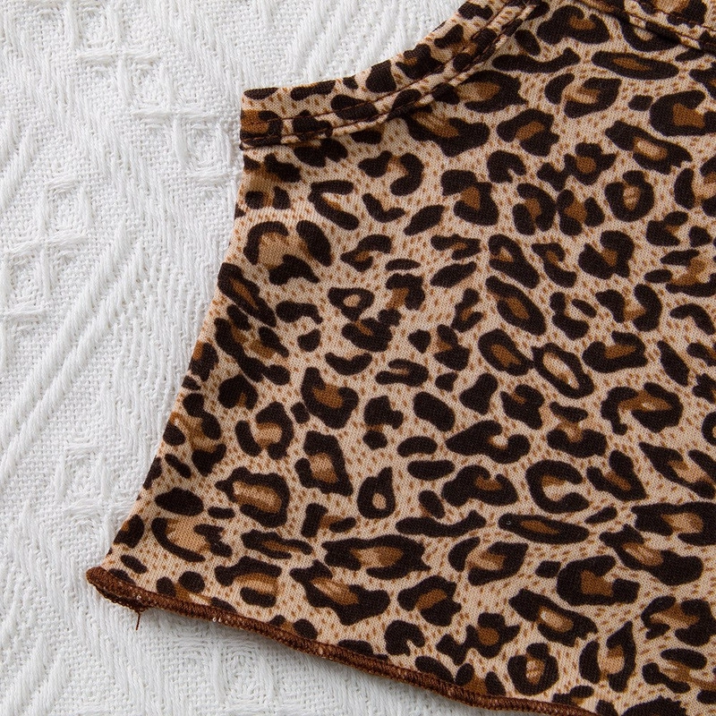 CONJUNTO DE TOP + PANTALON DE ANIMAL PRINT PARA NIÑAS PRIMAVERA VERANO - 6