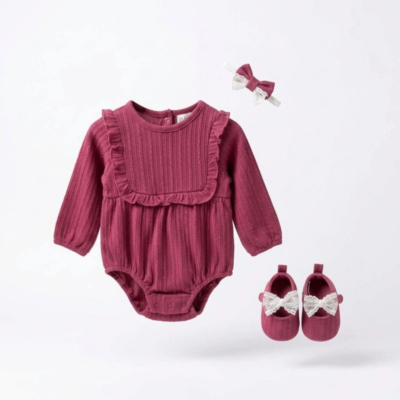 CONJUNTO DE BODY MANGA LARGA Y ZAPATOS + DIADEMA PRIMAVERA VERANO - 3