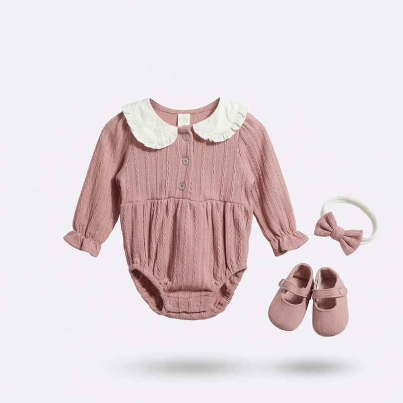 CONJUNTO DE BODY MANGA LARGA Y ZAPATOS + DIADEMA PRIMAVERA VERANO - 5
