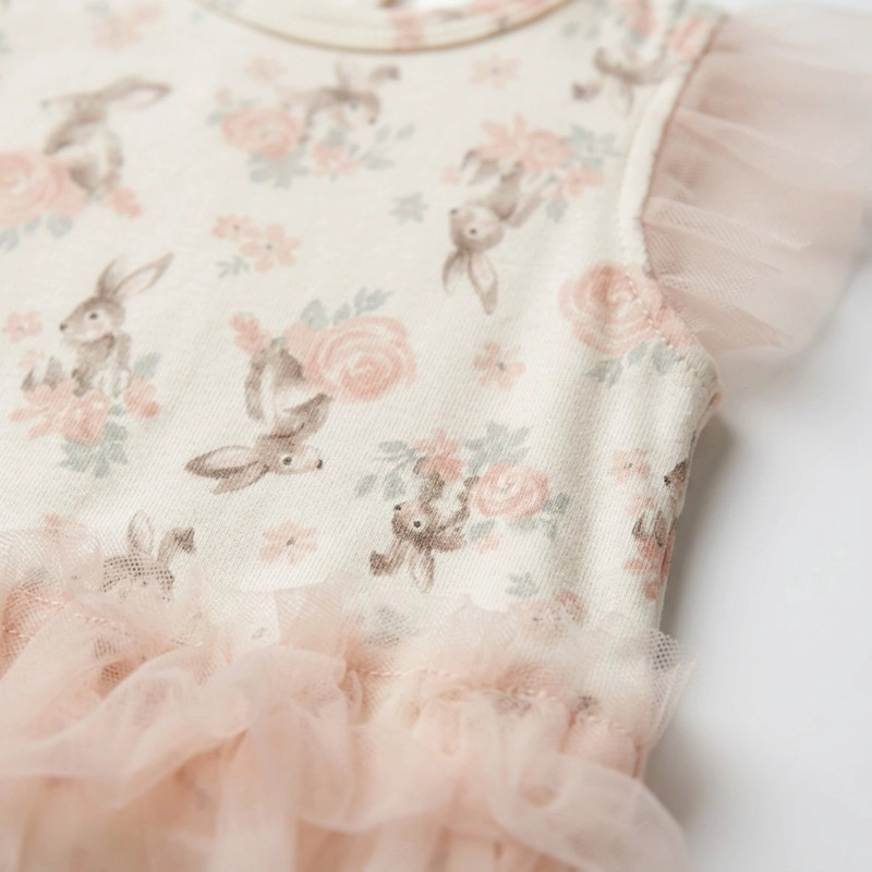 CONJUNTO PARA NIÑA DE BODY Y DIADEMA + MEDIAS 3 PRENDAS PRIMAVERA - 4