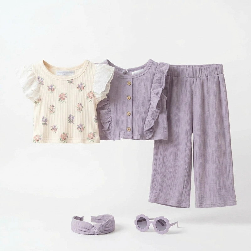 CONJUNTO DE 5 PRENDAS PARA NIÑAS PRIMAVERA VERANO - 3