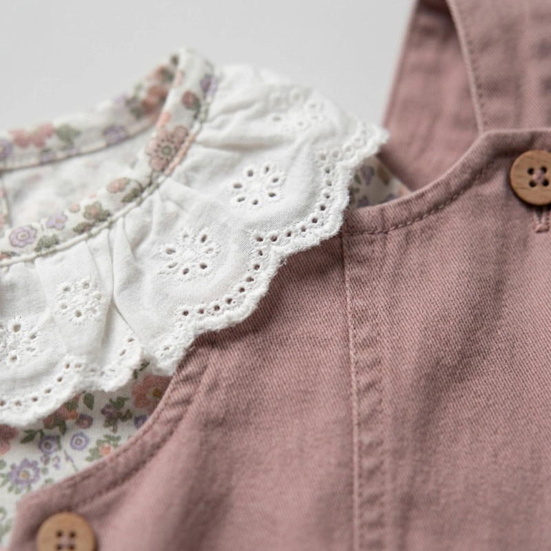 CONJUNTO DE JARDINERA Y BODY PARA NIÑAS 2 PRENDAS - 4