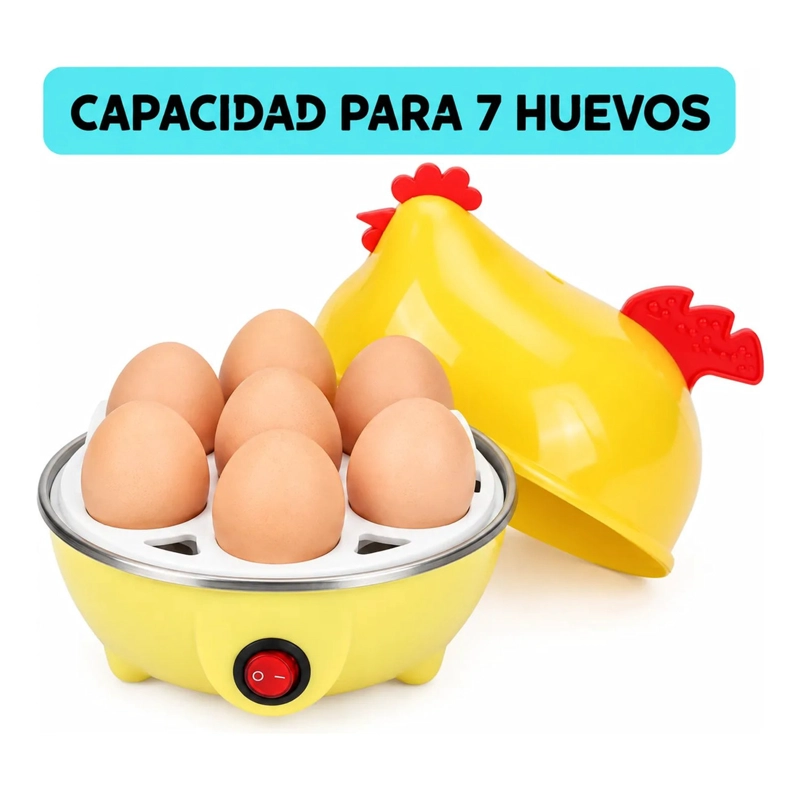 MAQUINA COCEDOR HUEVOS DUROS A VAPOR 7 HUEVOS FORMA GALLINA - 5