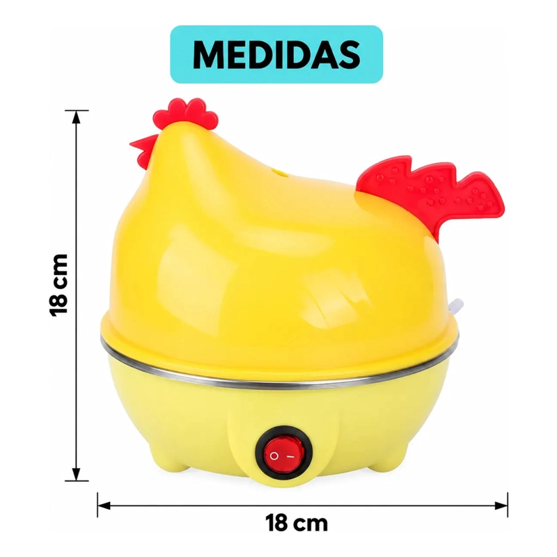 MAQUINA COCEDOR HUEVOS DUROS A VAPOR 7 HUEVOS FORMA GALLINA - 7