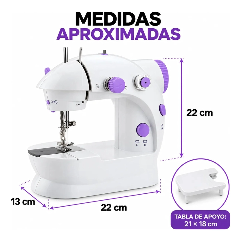 MINI MAQUINA DE COSER PORTATIL ELECTRICA CON PEDAL USO HOGAR - 2