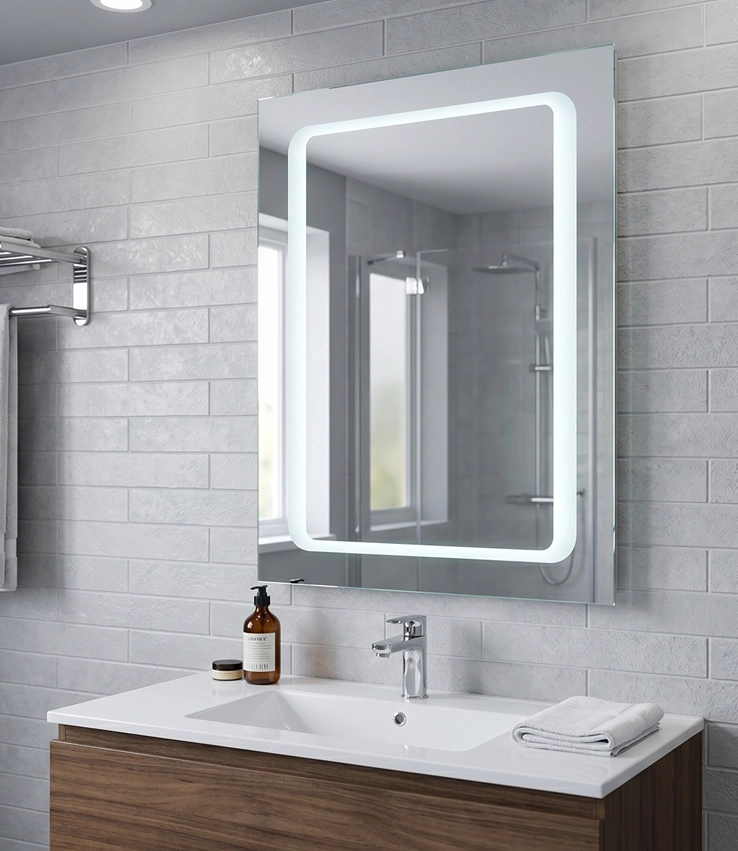 ESPEJO 90X70 RECTANGULAR CONTORNO LUZ LED - 1