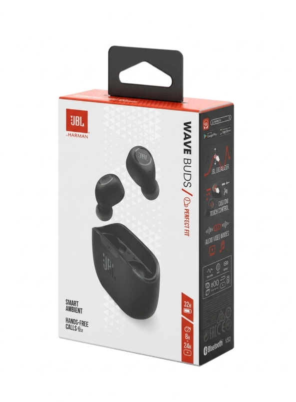 AURICULARES IN-EAR INALAMBRICOS JBL TWS WAVE BUDS NEGRO - 6