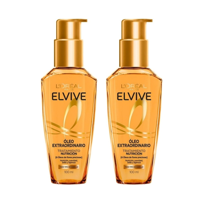 PACK 2 UNIDADES LOREAL PARIS ELVIVE OLEO EXTRAORDINARIO ACEITE CAPILAR NUTRICION 100 ML - 1