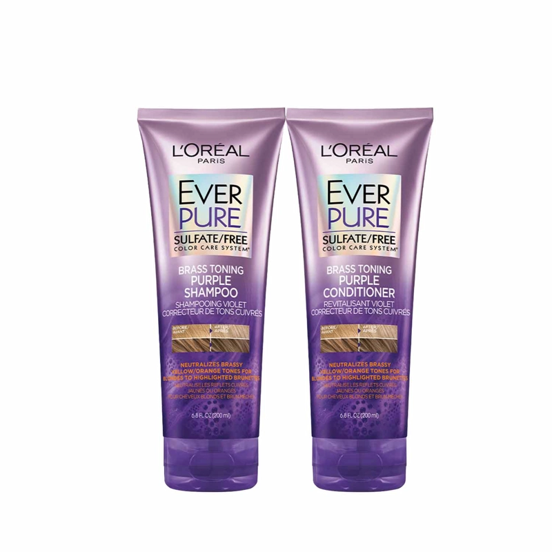 PACK LOREAL PARIS EVERPURE PURPLE SHAMPOO + ACONDICIONADOR MATIZADOR SIN SULFATOS - 1