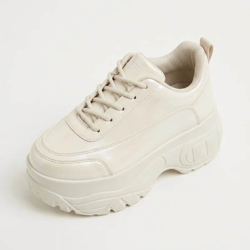 ZAPATILLA MUJER PLATAFORMA CHUNKY CHAROL BLANCA - 2
