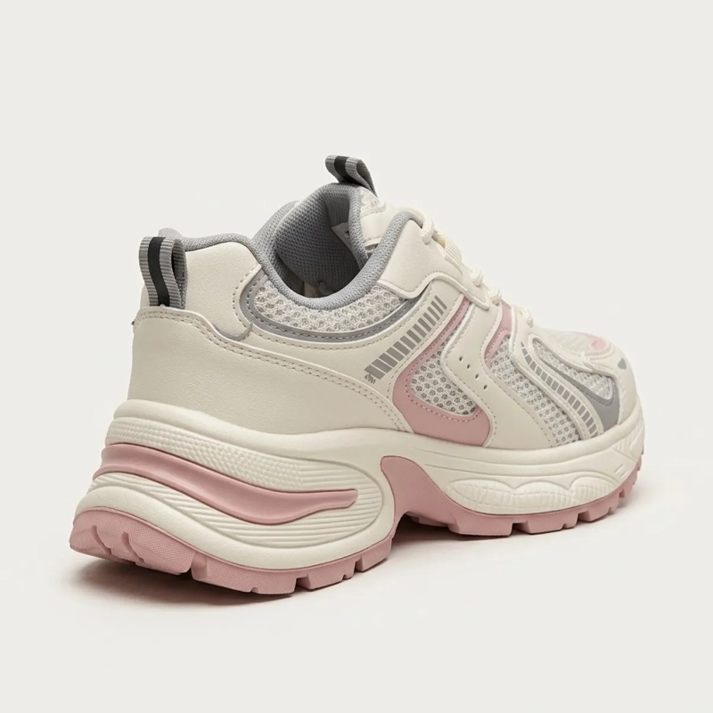 ZAPATILLA DEPORTIVA MUJER CHUNKY ROSA BLANCO SUELA GRUESA - 2