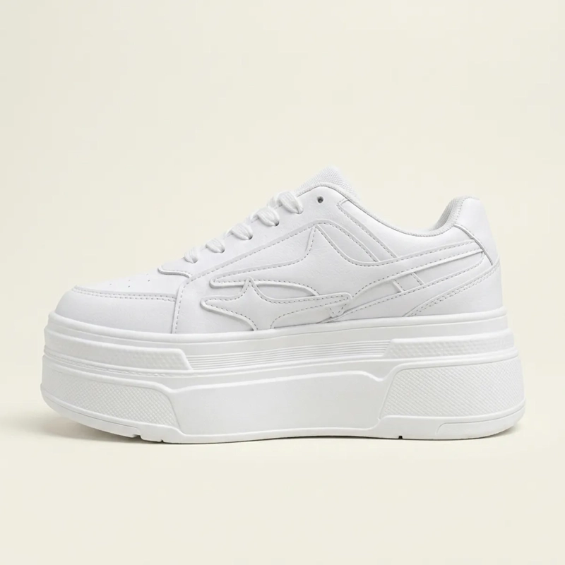 ZAPATILLA MUJER SUELA PLATAFORMA ALTA CHUNKY BLANCA - 1