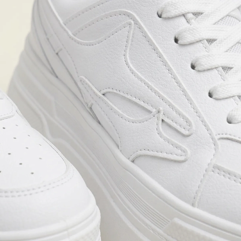 ZAPATILLA MUJER SUELA PLATAFORMA ALTA CHUNKY BLANCA - 3