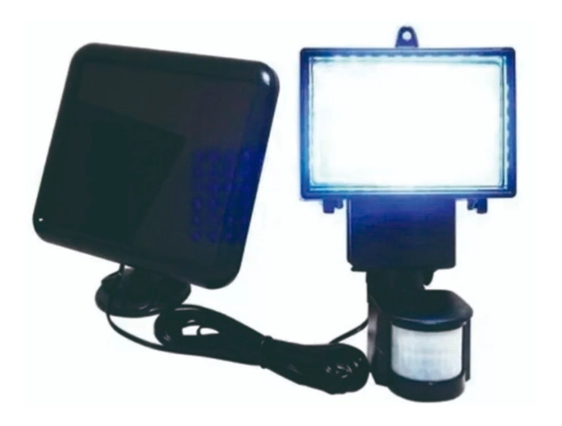 LED FOCO 100 LED SENSOR MOVIMIENTO Y PANEL SOLAR - 2