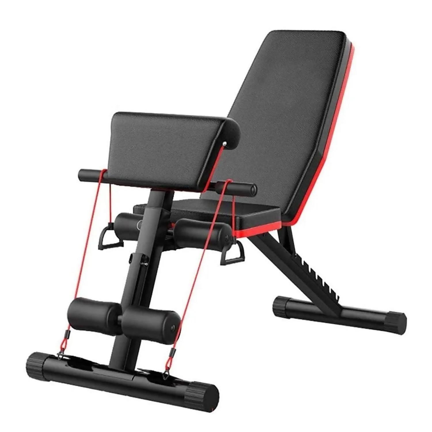 MAQUINA ABDOMINALES BANCA DE EJERCICIOS BANDA ELASTICOS BOOST FITNESS - 1