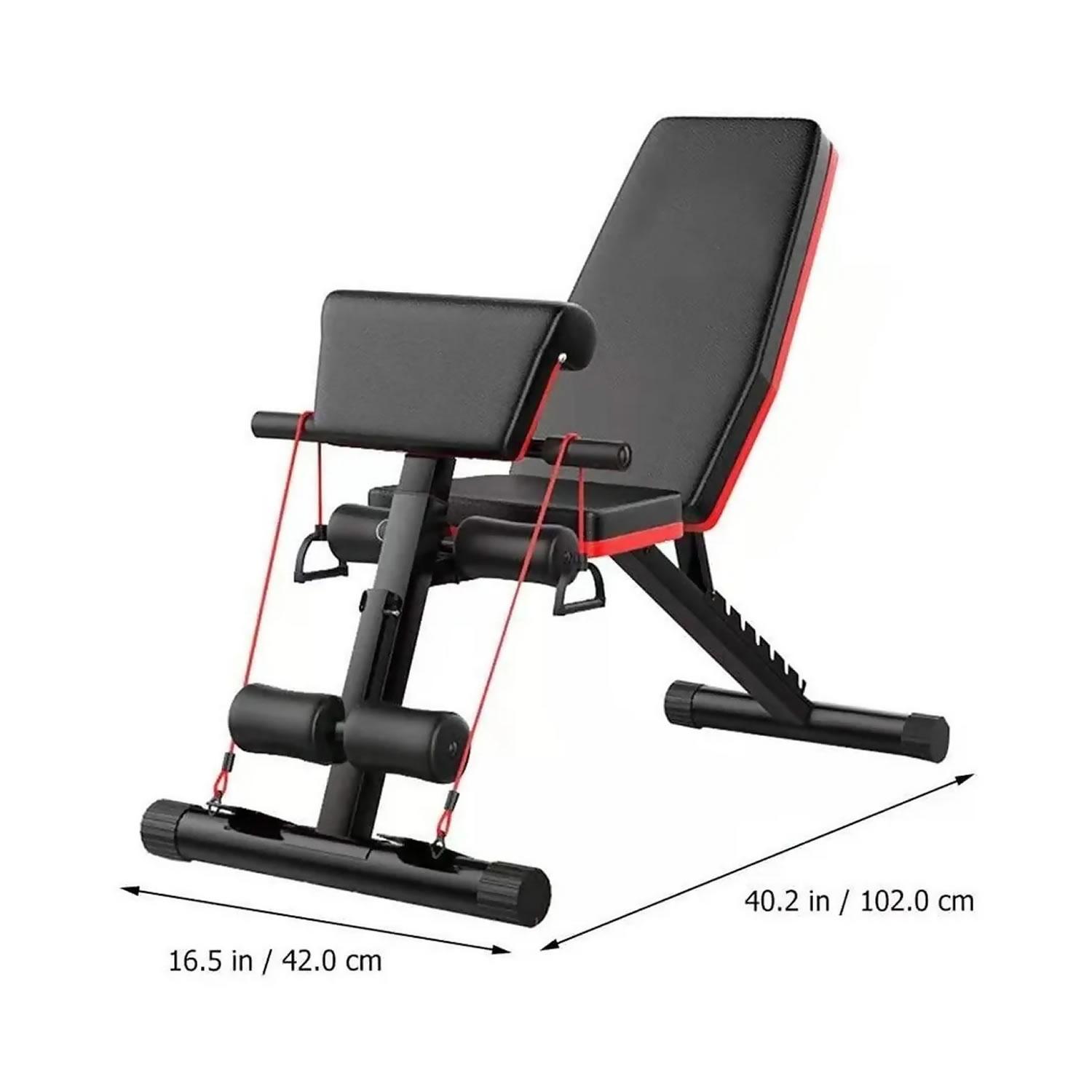 MAQUINA ABDOMINALES BANCA DE EJERCICIOS BANDA ELASTICOS BOOST FITNESS - 2