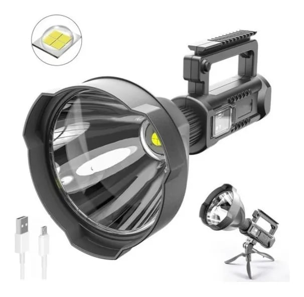 FOCO LINTERNA LED LARGO ALCANCE 600 METROS USB TRÍPODE LED - 1