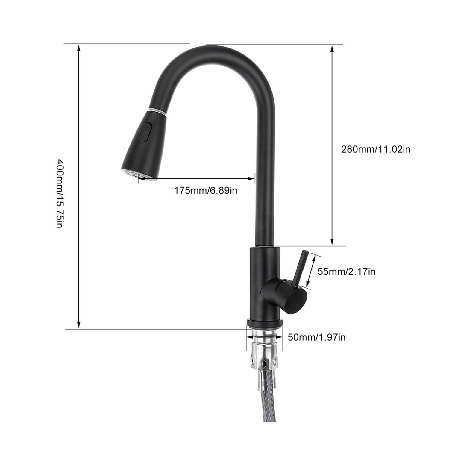 LLAVE DE TODO Y MÁS MONOMANDO LAVAPLATOS PROFESIONAL EXTRAÍBLE NEGRA - 4