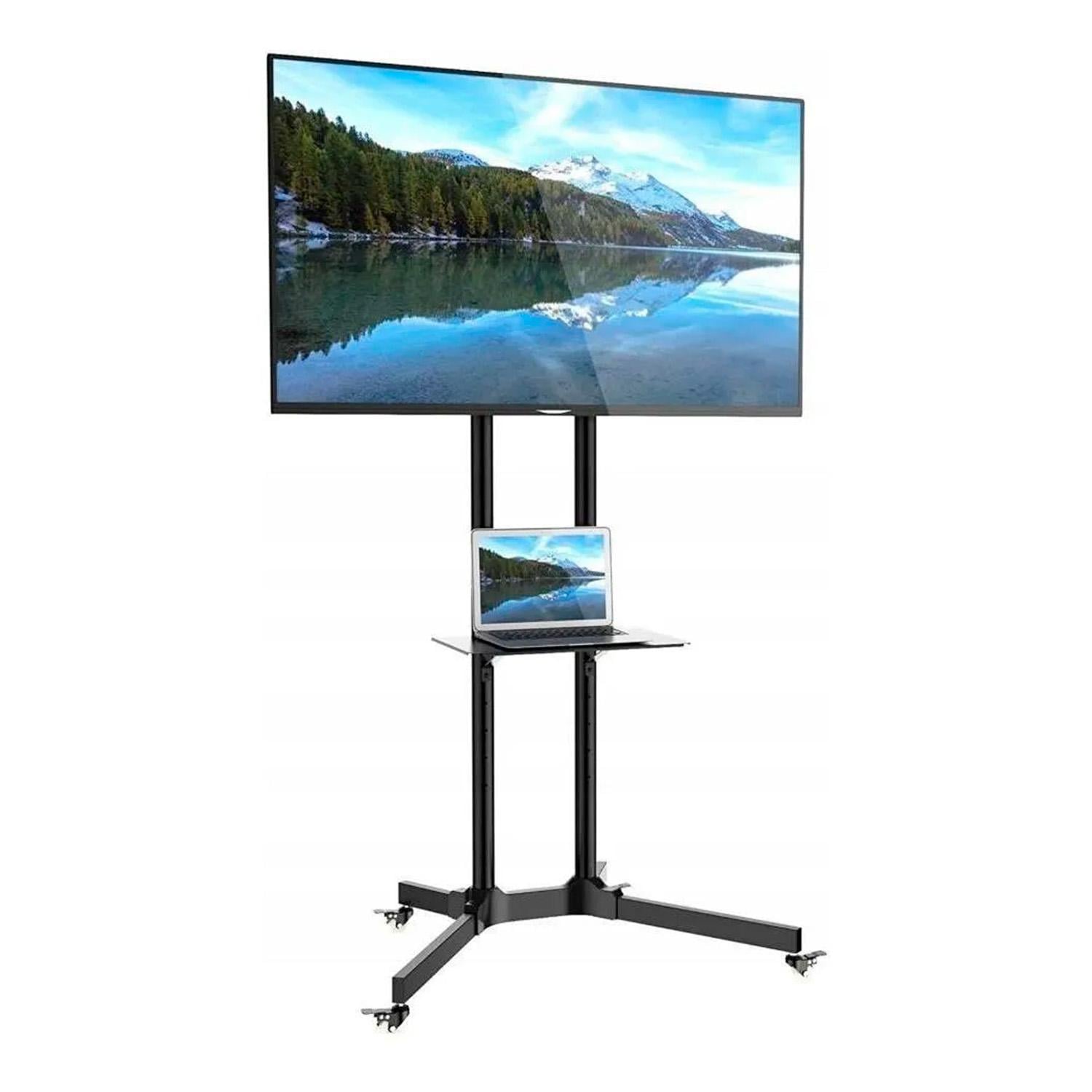SOPORTE TV DE TODO Y MÁS NEGRO 32 A 70 PEDESTAL RUEDAS STAND MOVIL - 1
