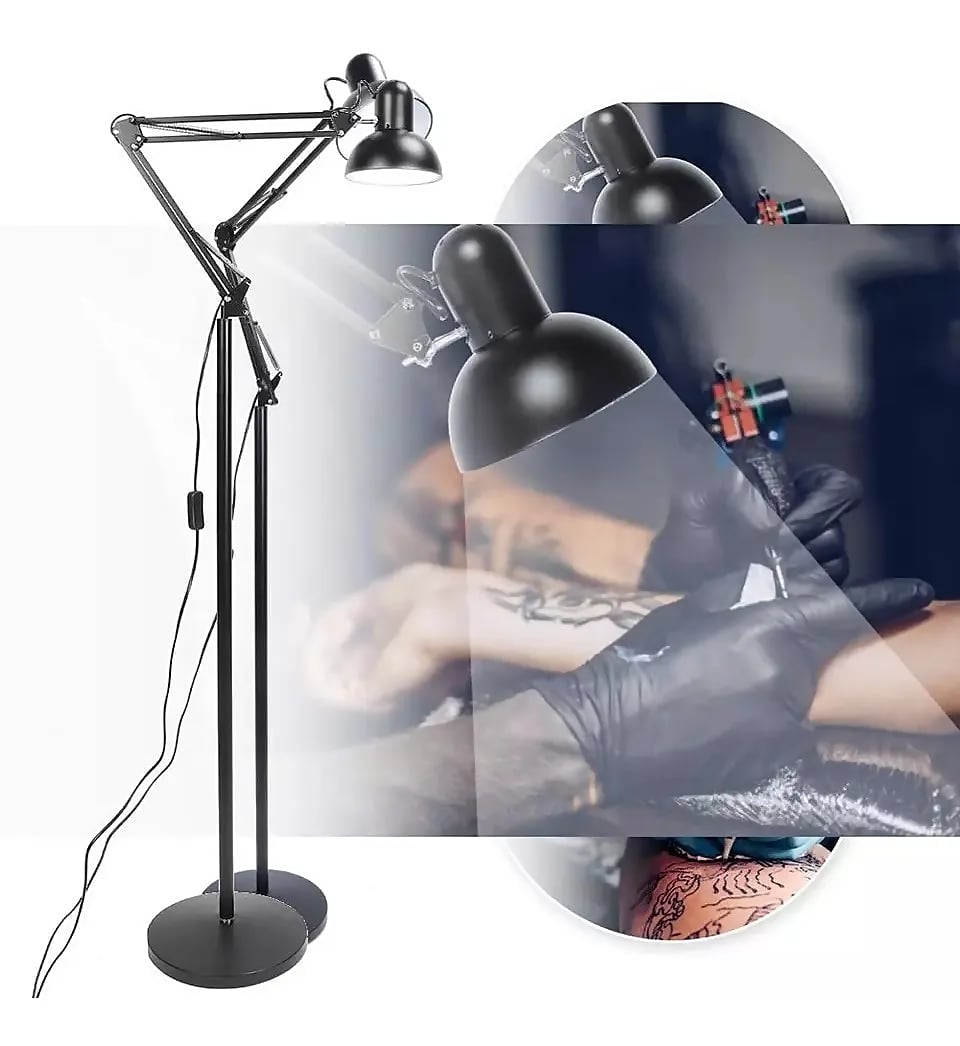 LÁMPARA DE PIE DE TODO Y MÁS NEGRO PLEGABLE FLEXIBLE ESCRITORIO, ESTUDIO DE DIBUJO | - 2