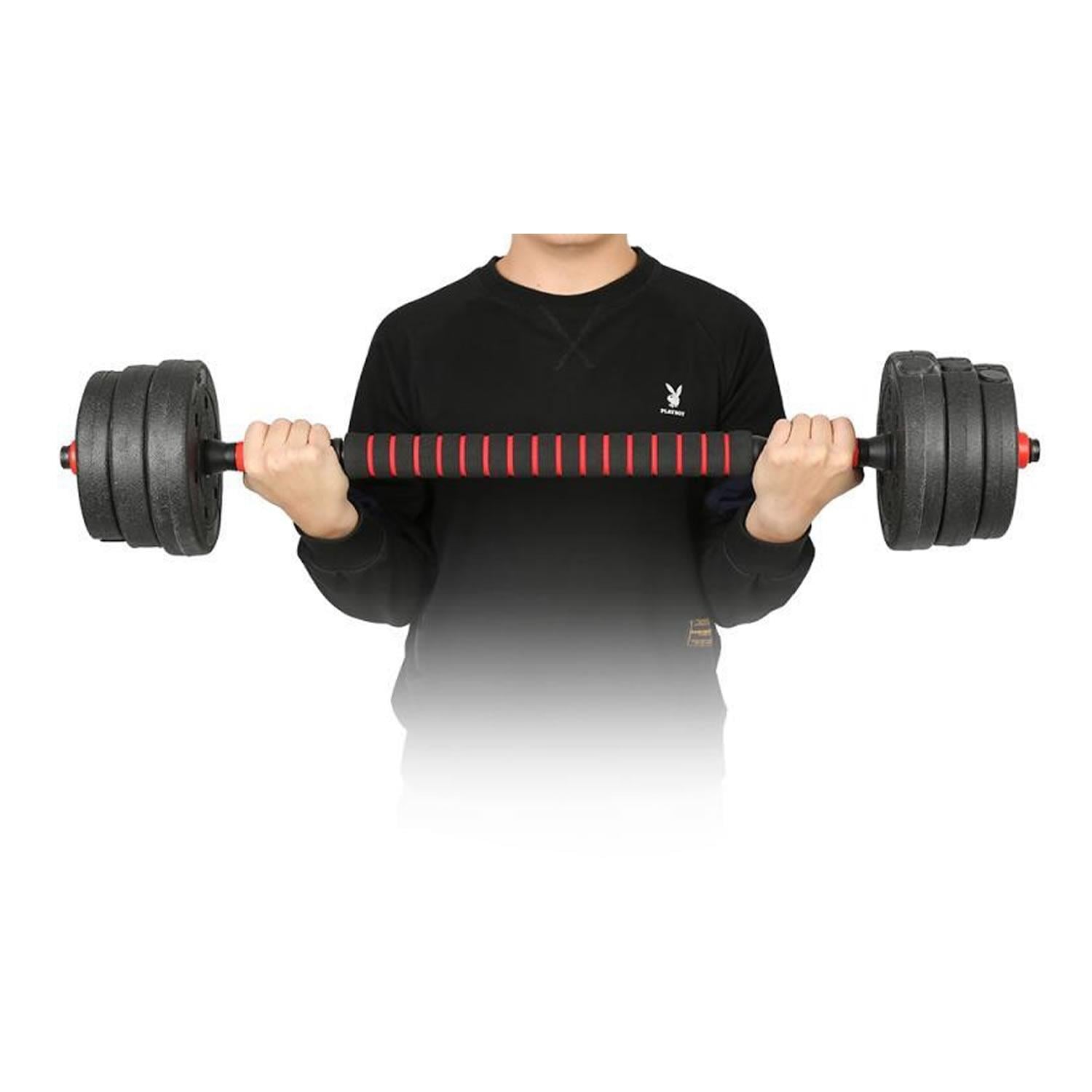 SET MANCUERNAS DE TODO Y MÁS 20 KG AJUSTABLE BARRA ARMABLE EXTENSIÓN - 3