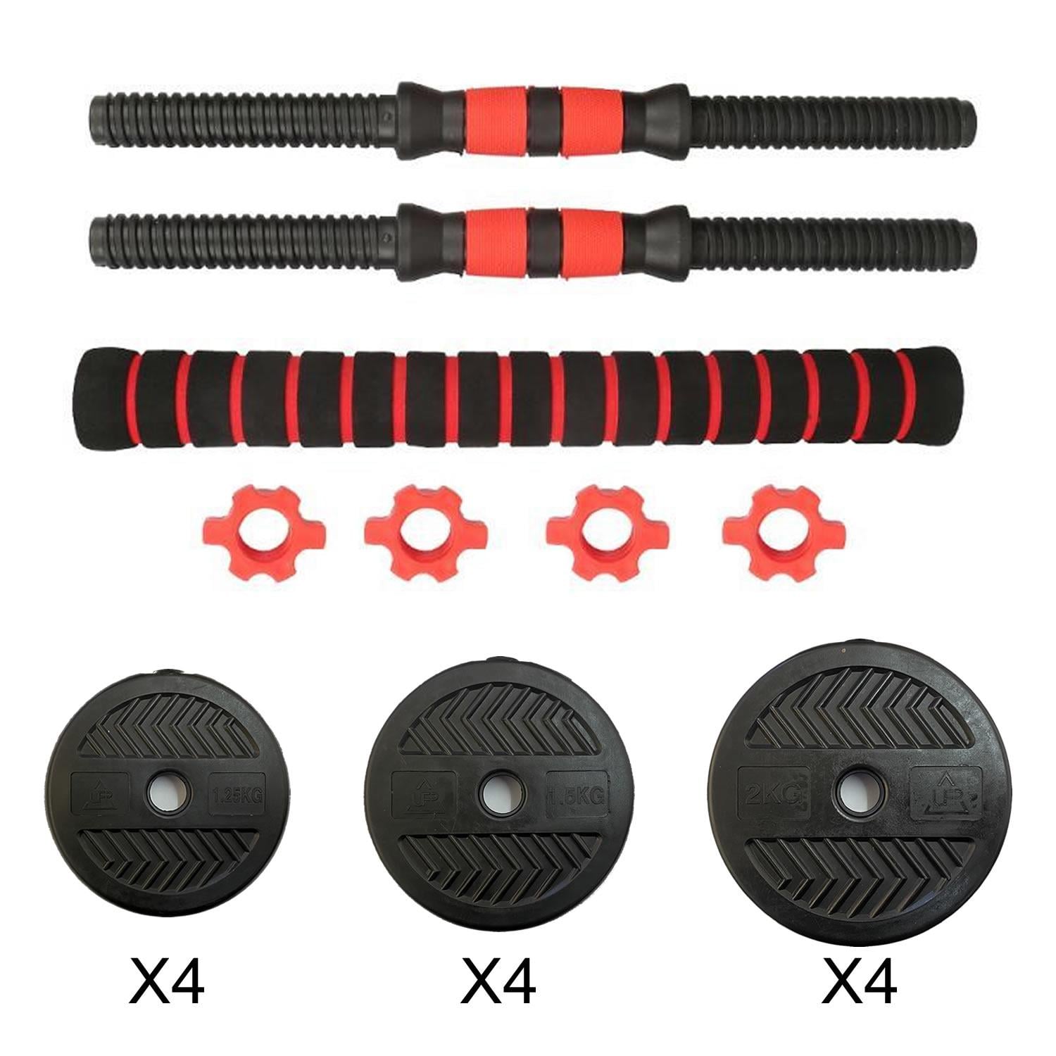 SET MANCUERNAS DE TODO Y MÁS 20 KG AJUSTABLE BARRA ARMABLE EXTENSIÓN - 4