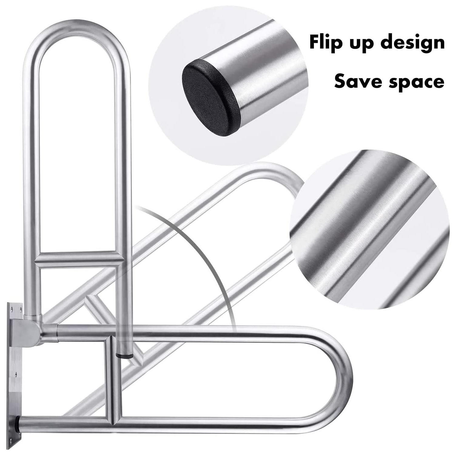BARRA DE SEGURIDAD PARA DISCAPACITADOS ABATIBLE ACERO INOX - 2