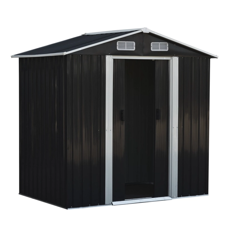 BODEGA DE TODO Y MÁS JARDÍN NEGRA 2.44M2 195 X 125 CM ACERO - 1