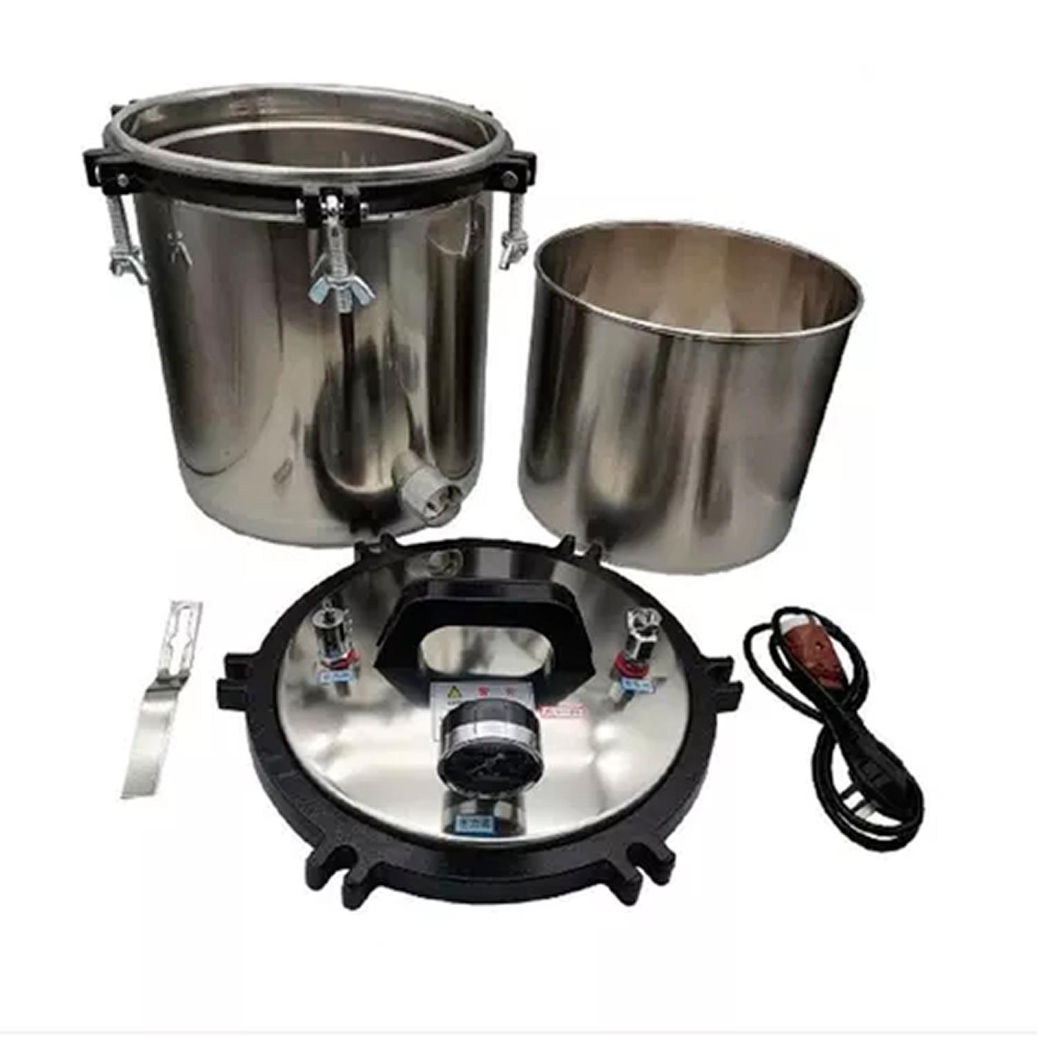 ESTERILIZADOR TODO Y MAS AUTOCLAVE 18 L 3 PIEZAS VAPOR PRESION ACERO INOXIDABLE - 2