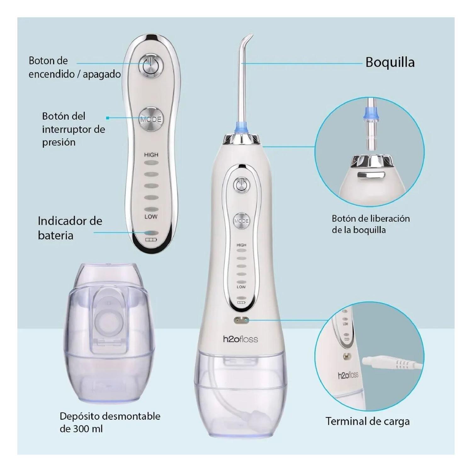 IRRIGADOR DENTAL LIMPIEZA BUCAL PREMIUM H2O - 5
