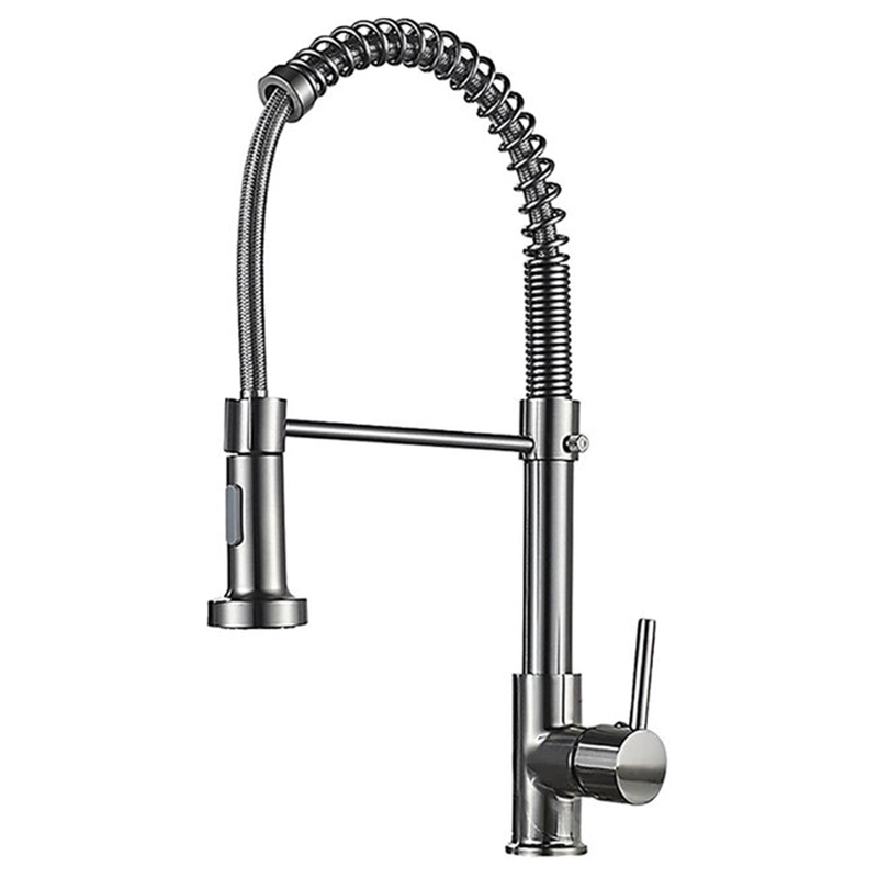 LLAVE DE TODO Y MÁS LAVAPLATOS PLATEADA FLEXIBLE ACERO INOX GRIFO 360° - 1