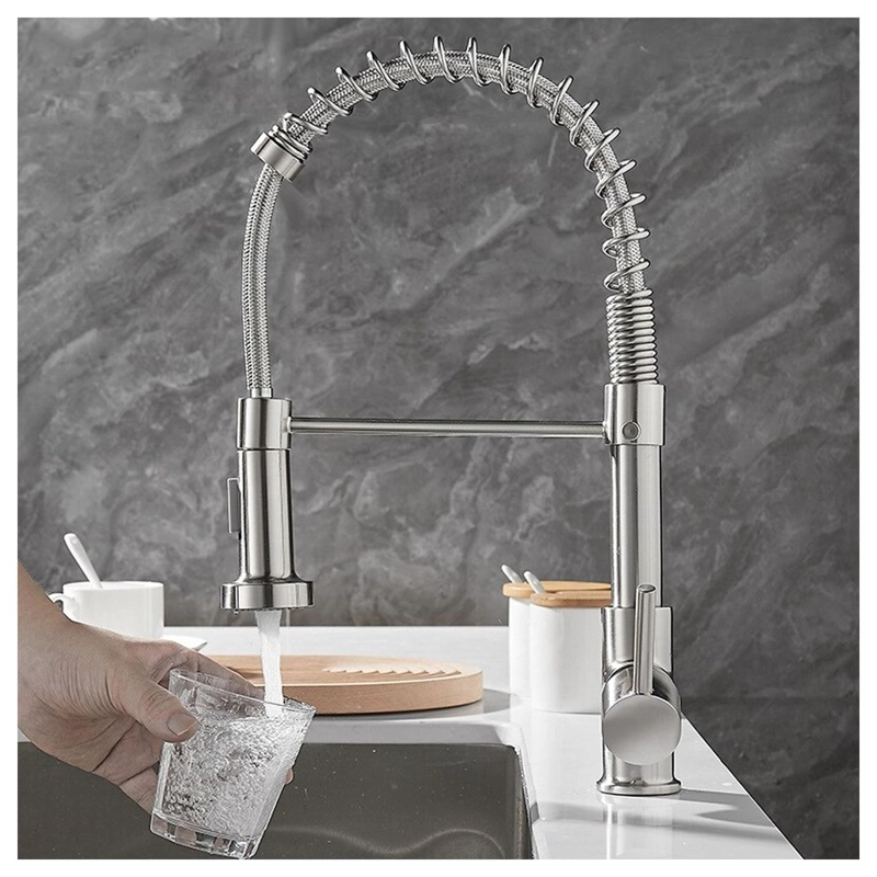 LLAVE DE TODO Y MÁS LAVAPLATOS PLATEADA FLEXIBLE ACERO INOX GRIFO 360° - 3