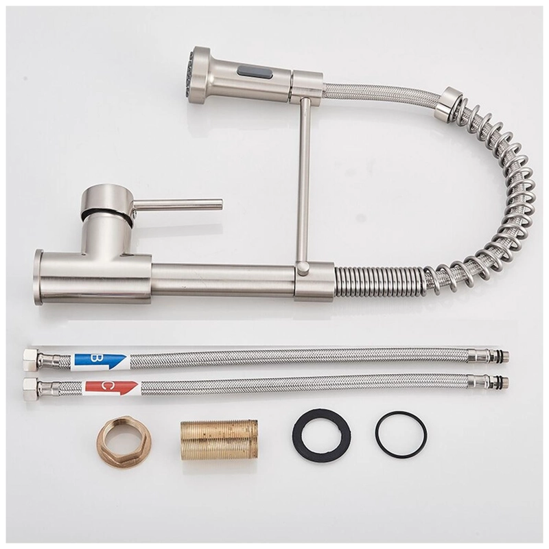 LLAVE DE TODO Y MÁS LAVAPLATOS PLATEADA FLEXIBLE ACERO INOX GRIFO 360° - 5